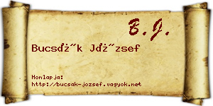 Bucsák József névjegykártya
