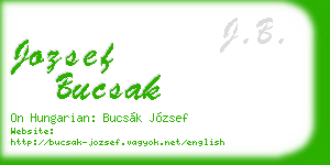 jozsef bucsak business card