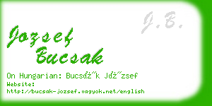 jozsef bucsak business card